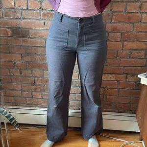 Stylish Gray Wide-Leg Pants